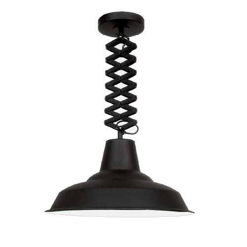 Colgante hiper retro con extensible 35cm E27 negro